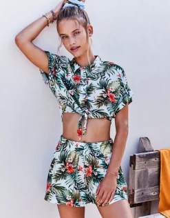 Banana Moon Iquitosvoil Kaimi Cropped Shirt - Sky Best