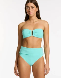 Jets Isla Rib Fold Down Bikini Pant - Dolce Clearance