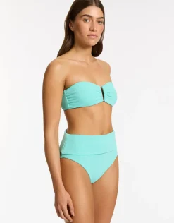 Jets Isla Rib Fold Down Bikini Pant - Dolce Clearance