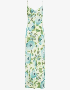 Peony Isles Slip Maxi Dress - Watercolour Fashion