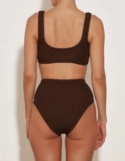Hunza G Jamie Bikini Set - Metallic Chocolate New
