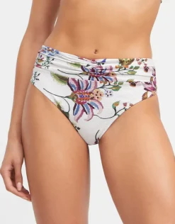 Nuria Ferrer Jasmine Maxi Bikini Pant - White Floral Clearance