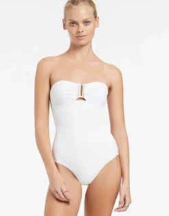 Jets et Bandeau Swimsuit - White Best