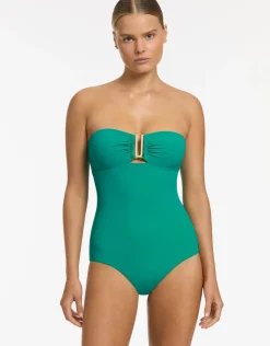 Jets et Bandeau Swimsuit - Mineral Green New