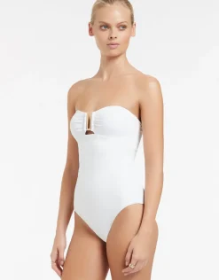 Jets et Bandeau Swimsuit - White Best
