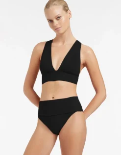 Jets et Soft Tri Bikini Top - Black Online