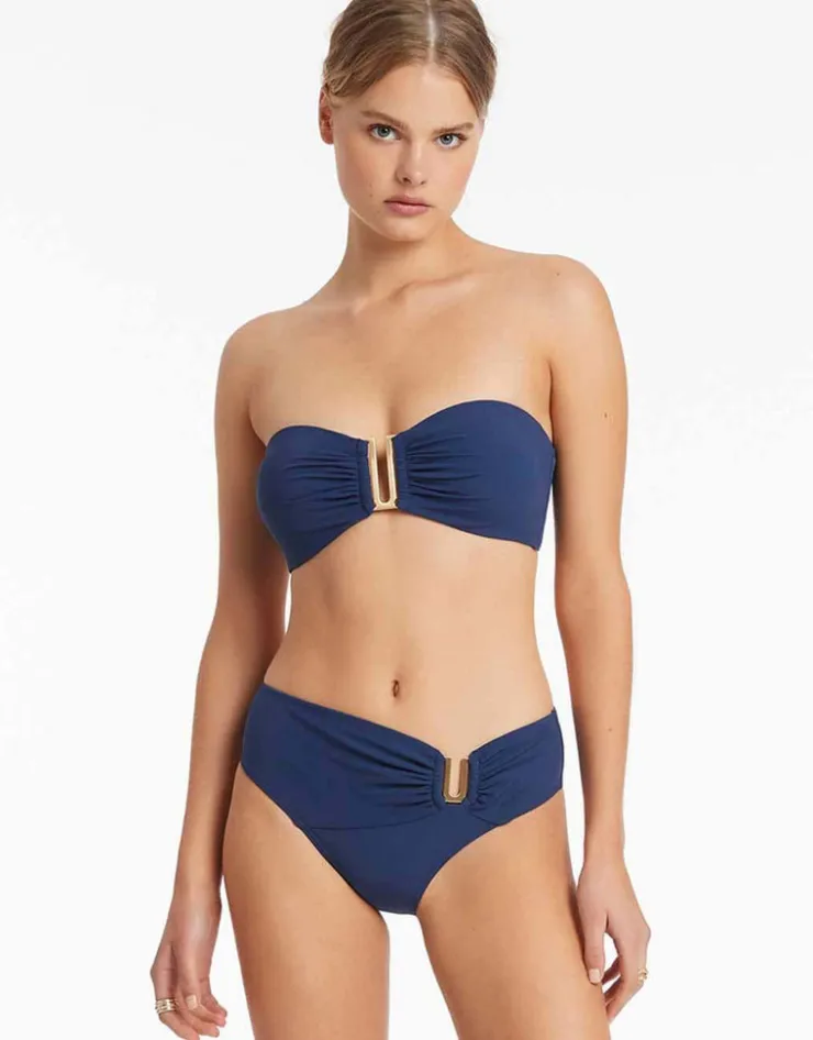 Jets et U Trim Bandeau Bikini Top - Pacific Blue Online