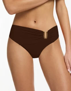 Jets et U Trim Mid Bikini Pant - Chocolate New