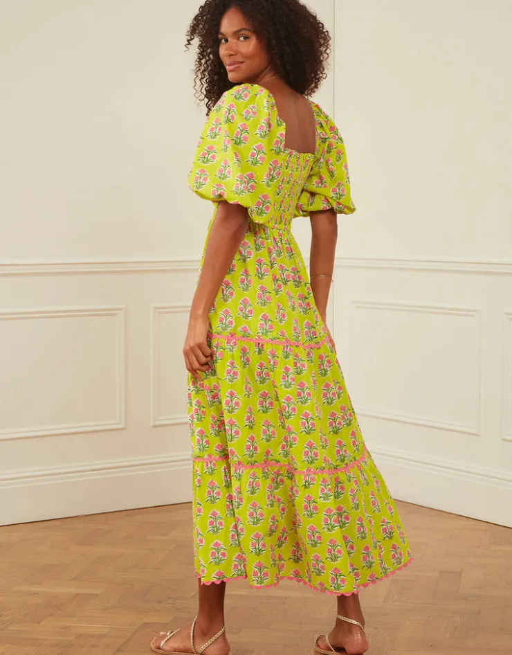 Pink City Prints Jodhpur Dress - Lime Tulip Best