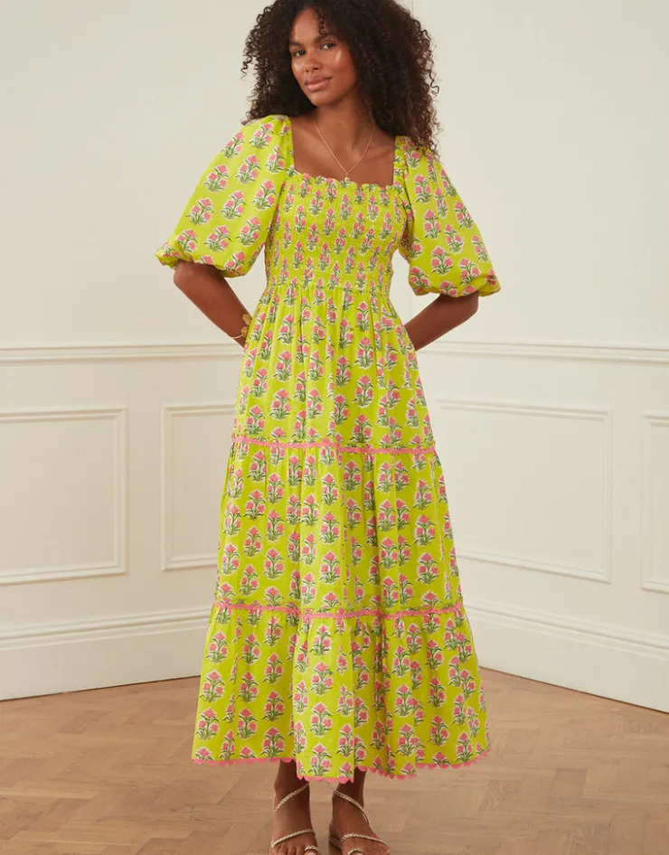 Pink City Prints Jodhpur Dress - Lime Tulip Best