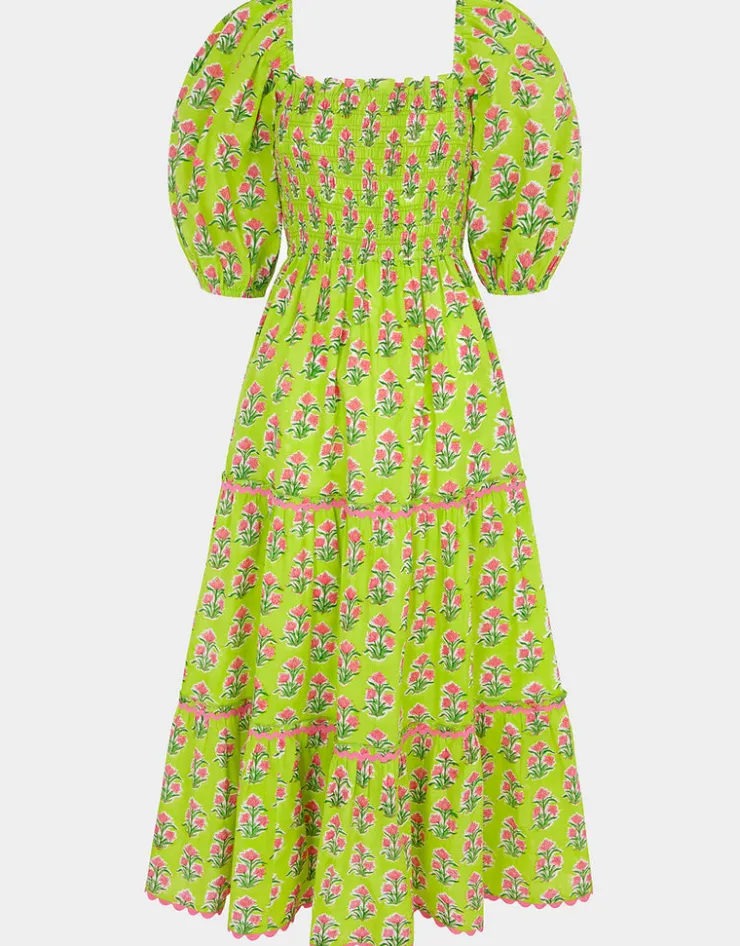 Pink City Prints Jodhpur Dress - Lime Tulip Best