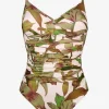 Maryan Mehlhorn Journey Ruched Swimsuit - Cream Reed Outlet