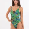 Banana Moon Junglepalm Miller Ladder Front Swimsuit - Green Best