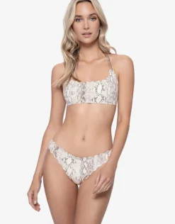 PQ Swim Kaa Reversible Seamless Wave Full Bikini Pant - Animal Discount