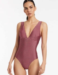 Jets Lalita Plunge Swimsuit - Orchid New