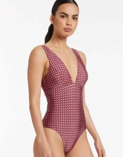 Jets Lalita Plunge Swimsuit - Orchid New