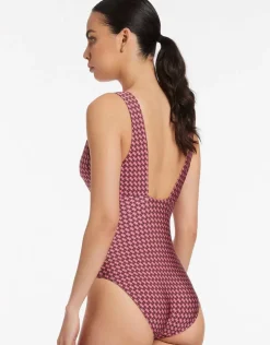 Jets Lalita Plunge Swimsuit - Orchid New