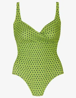 Tessy Lima Wrap Front Swimsuit - Lime New