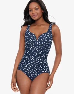 Miraclesuit Luminaire Cherie Swimsuit - Navy Spot Best