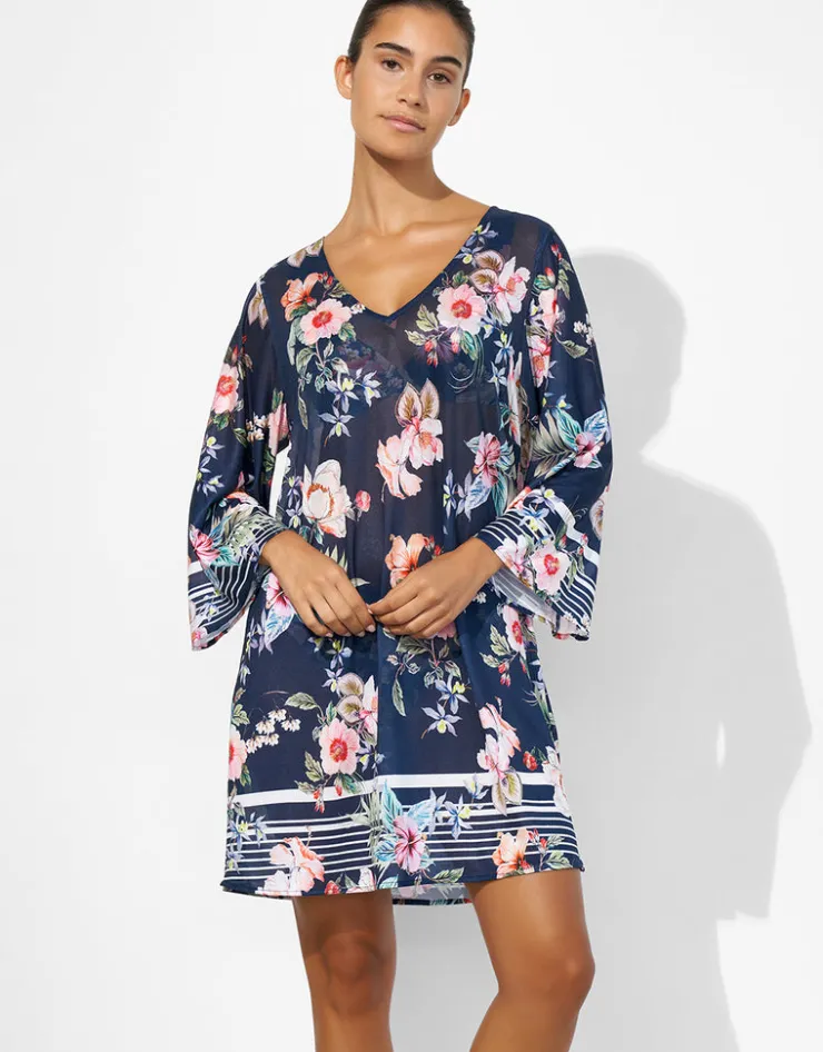 Lidea Lush Delight Tunic - Hibiscus Indigo Discount