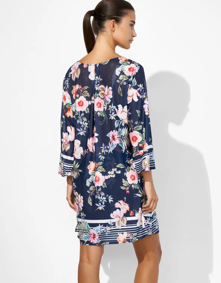 Lidea Lush Delight Tunic - Hibiscus Indigo Discount