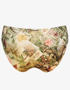 Watercult Lush Utopia Ruched Side Bikini Pant - Botanical Camo Hot