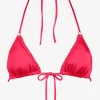 Watercult Macrame Love Triangle Bikini Top - Luscious Red New