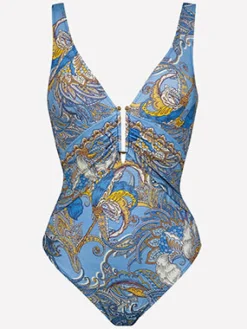 Maryan Mehlhorn Majorelle Underwired Swimsuit - Oriental Horizon Blue Sale