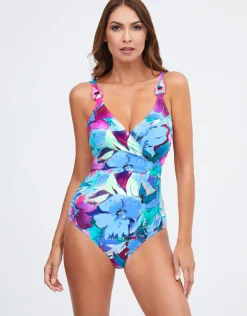 Nuria Ferrer Malena Wrap Swimsuit - Turquoise Discount
