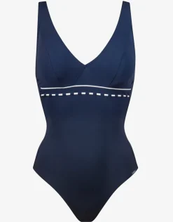Lidea Marine Mindset Underwired V Neck Swimsuit - Skipper Blue Fashion