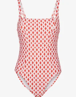 Heidi Klein Marrakesh Tie Back One Piece Swimsuit - Red/White Fashion
