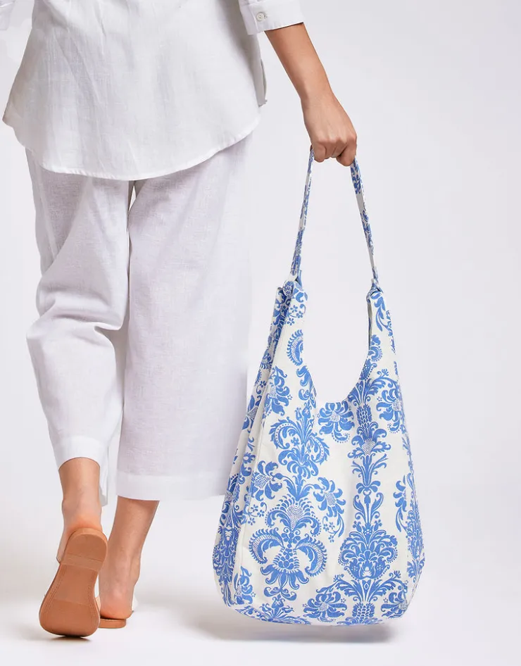 Iconique Maya Paisley Beach Bag - Multi Blue Clearance
