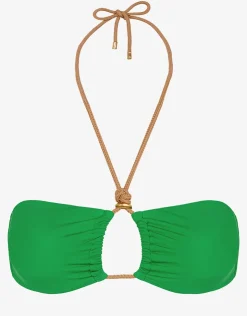 ViX Paula Hermanny Meadow Gal Isa Bandeau Bikini Top - Green New