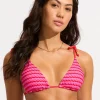Seafolly Mesh Effect Slide Tri Bikini Top - Chilli Red Fashion