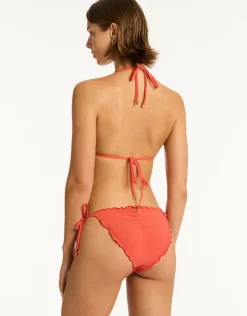 Sea Level Messina Halter Slide Tri Bikini Top - Flame Fashion