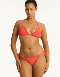 Sea Level Messina Tie Side Bikini Pant - Flame New