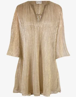 Maryan Mehlhorn Metallic Tunic - Gold Hot
