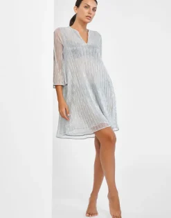 Maryan Mehlhorn Metallic Tunic - Silver Clearance