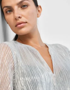 Maryan Mehlhorn Metallic Tunic - Silver Clearance