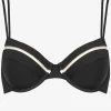 Maryan Mehlhorn Metrics Underwired Bikini Top - Black White and Gold Sale
