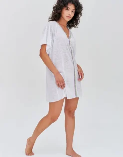 Pitusa Mini Abaya Dress - White Fashion