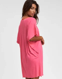 Pitusa Mini Pima Abaya Dress - Hot Pink Best