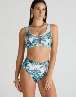 Aqua Blu Muse Marilyn High Waist Bikini Pant - Multi Fashion