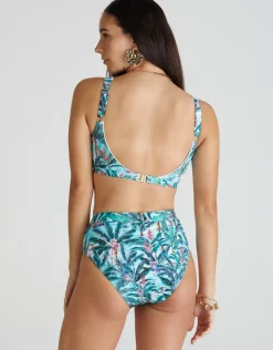 Aqua Blu Muse Marilyn High Waist Bikini Pant - Multi Fashion