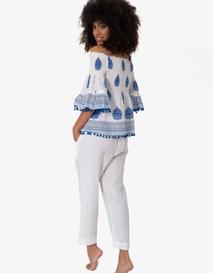 Iconique Naomi Beach Trousers - White Sale