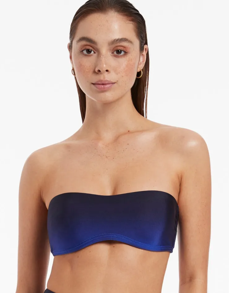 Jets Oia Sunset Minimal Bandeau Bikini Top - Ocean Sale