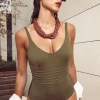 Nuria Ferrer Olivia Freedom Tank Swimsuit - Khaki Online