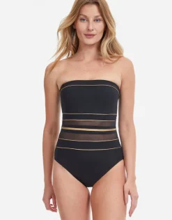 Gottex Onyx Bandeau Swimsuit - Black Sale