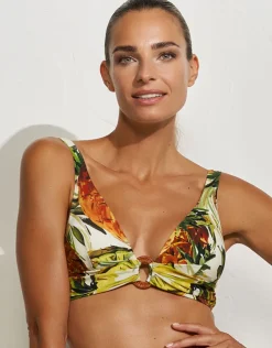Maryan Mehlhorn Optimist Banded Bikini Top - Pina Colada Best