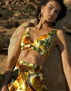 Maryan Mehlhorn Optimist Banded Bikini Top - Pina Colada Best